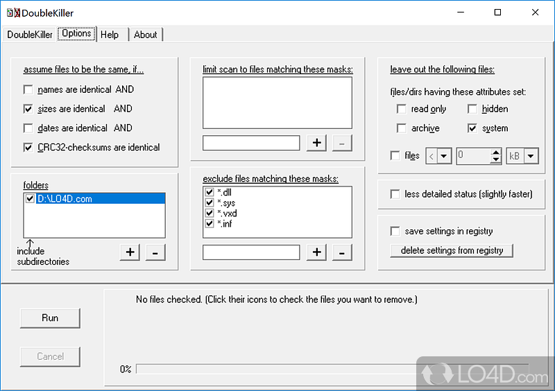 Search and delete duplicate files - Screenshot of DoubleKiller