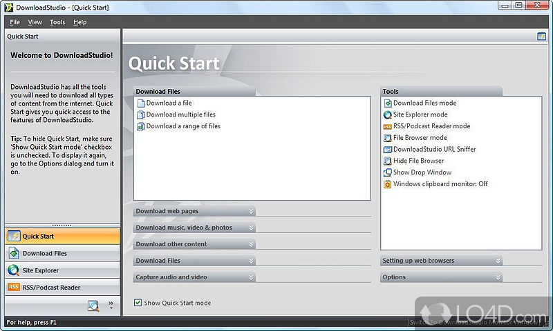 DownloadStudio screenshot