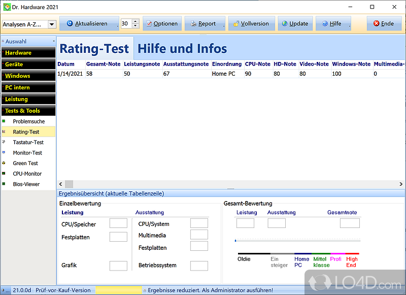 Powerful and thorough hardware detection program - Screenshot of Dr. Hardware