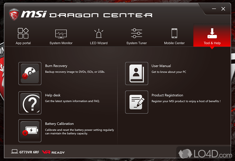 1 Click Gaming Mode optimizes all you need for smooth gaming - Screenshot of MSI Dragon Center