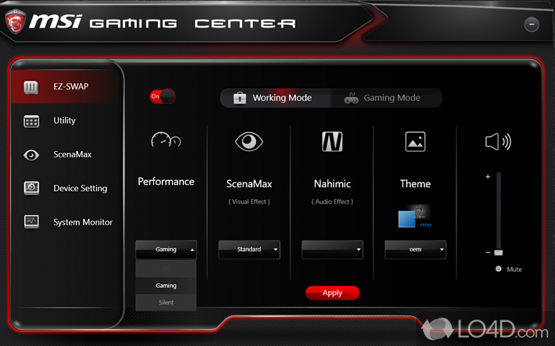 Comprehensive system utility - Screenshot of Dragon Gaming Center