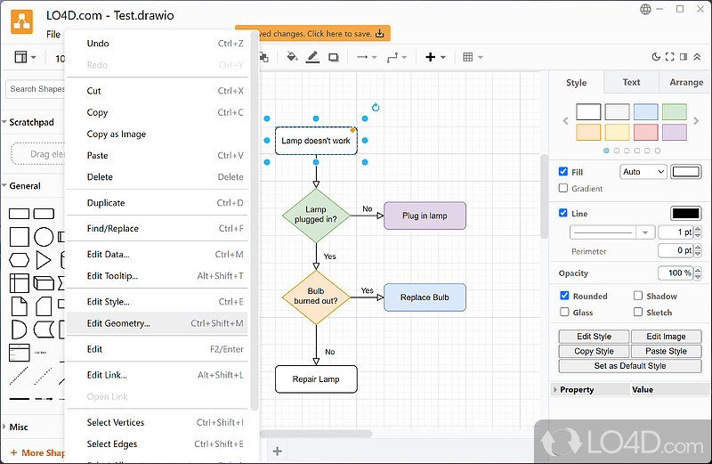 draw.io Desktop: Its functionality - Screenshot of draw.io Desktop