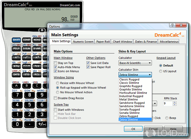 Process standard statistical operators - Screenshot of DreamCalc