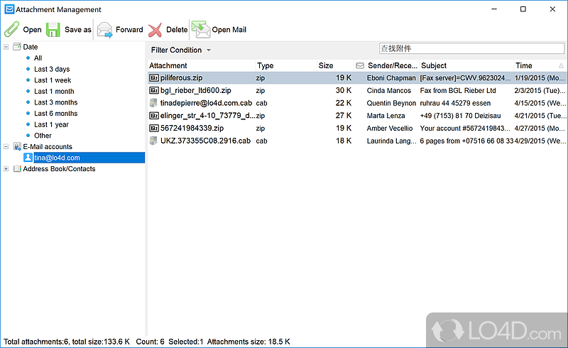 Email client with SMTP, POP3, Gmail and Yahoo Mail support - Screenshot of DreamMail