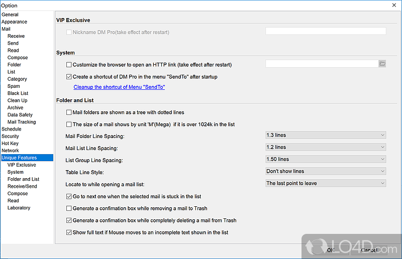 DreamMail: Email management - Screenshot of DreamMail