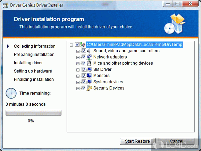 Driver Genius Professional: User interface - Screenshot of Driver Genius Professional