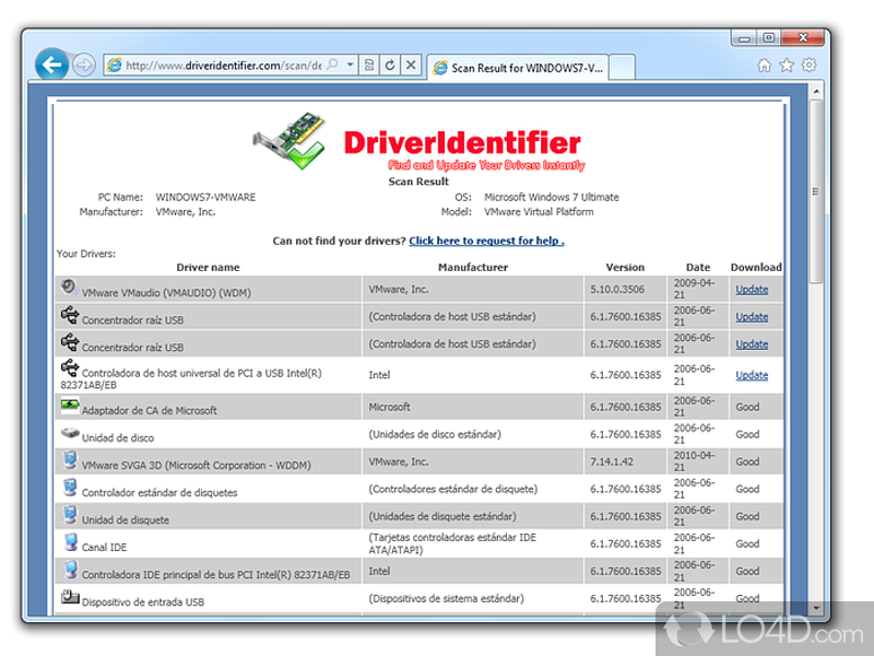 Driver Identifier screenshot