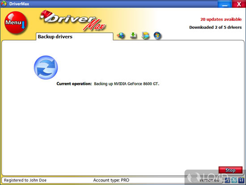 Update, manage and restore your drivers for free - Screenshot of DriverMax