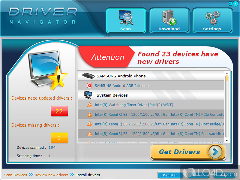 DriverNavigator screenshot