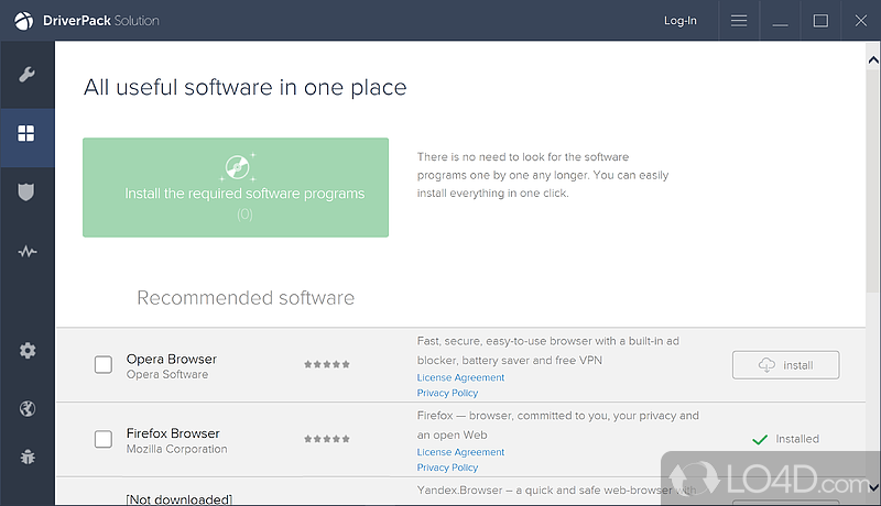 Free driver maintenance software - Screenshot of DriverPack Solution