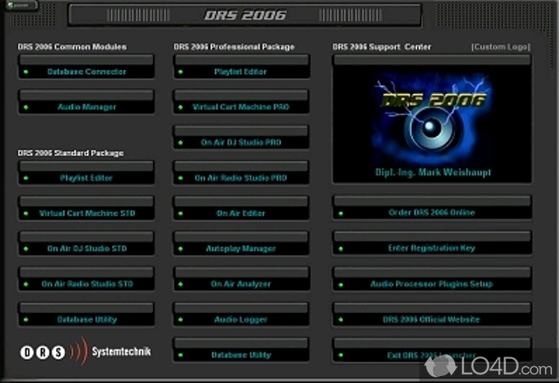 DRS 2006: User interface - Screenshot of DRS 2006