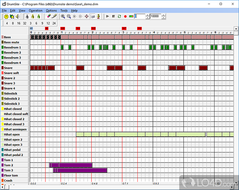 Realistic drums creation tool, supports multiple samples per instrument - Screenshot of Drumsite