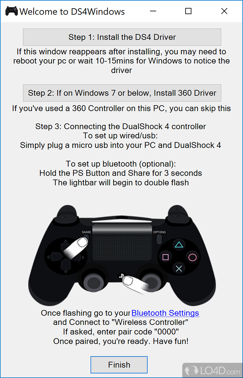 Make the most out of PlayStation 4 DualShock controller - Screenshot of DS4Windows
