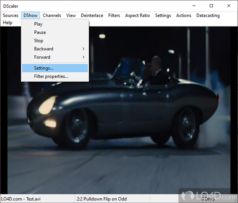 Converts video capture input sources for brightness - Screenshot of DScaler