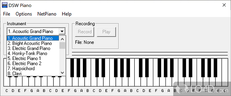 virtual midi piano keyboard input midi file