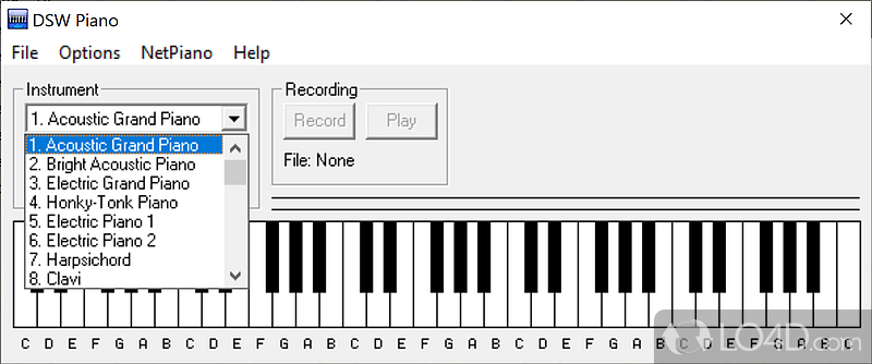 DSW Piano screenshot