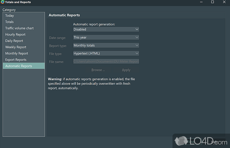 Graphical display of network data transfers - Screenshot of DU Meter