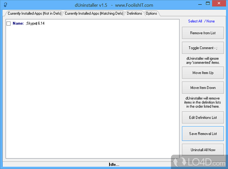 dUninstaller screenshot