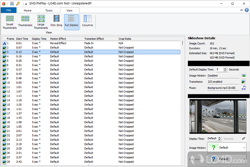DVD/VCD/Image Slideshow Disk Creator - Screenshot of DVD PixPlay
