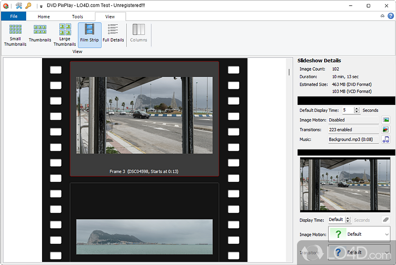DVD/VCD/Image Slideshow Disk Creation Software - Screenshot of DVD PixPlay