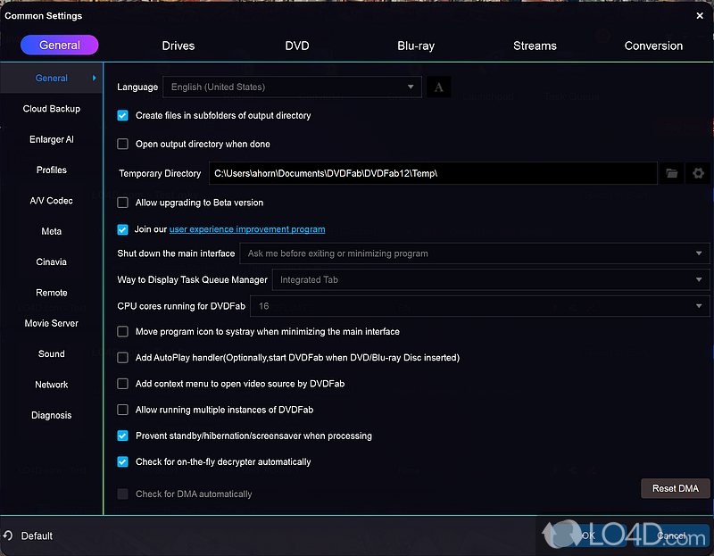 Backup, copy, convert or rip discs - Screenshot of DVDFab Suite