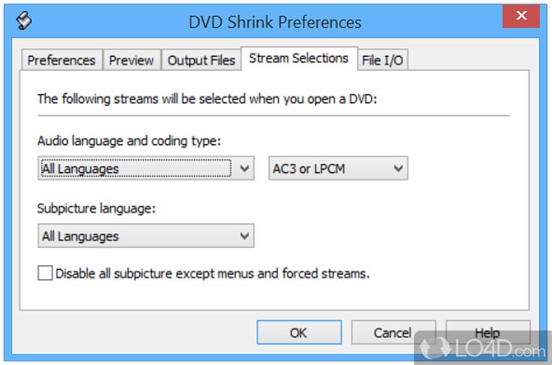DVD Shrink: Backup DVD discs - Screenshot of DVD Shrink