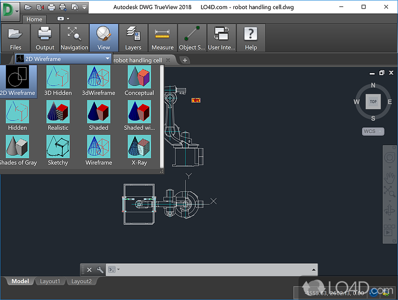 Standalone AutoCAD image viewer with conversion tools - Screenshot of DWG TrueView