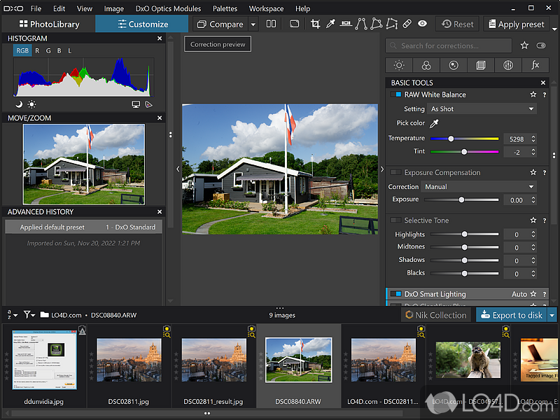 Enhanced RAW photo processing tool - Screenshot of DxO PhotoLab