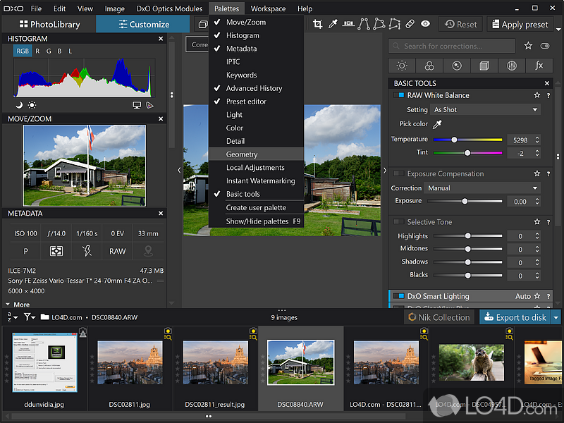 Heavy customization - Screenshot of DxO PhotoLab