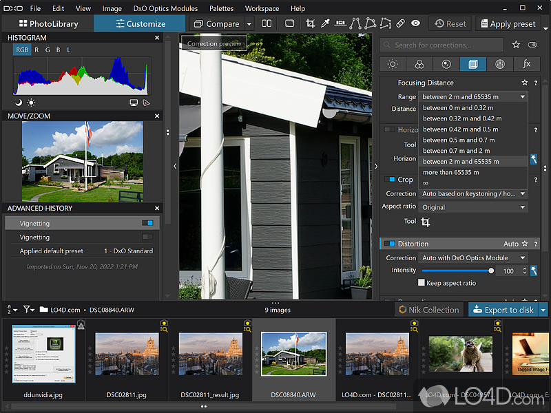 Photo editing software for PC - Screenshot of DxO PhotoLab