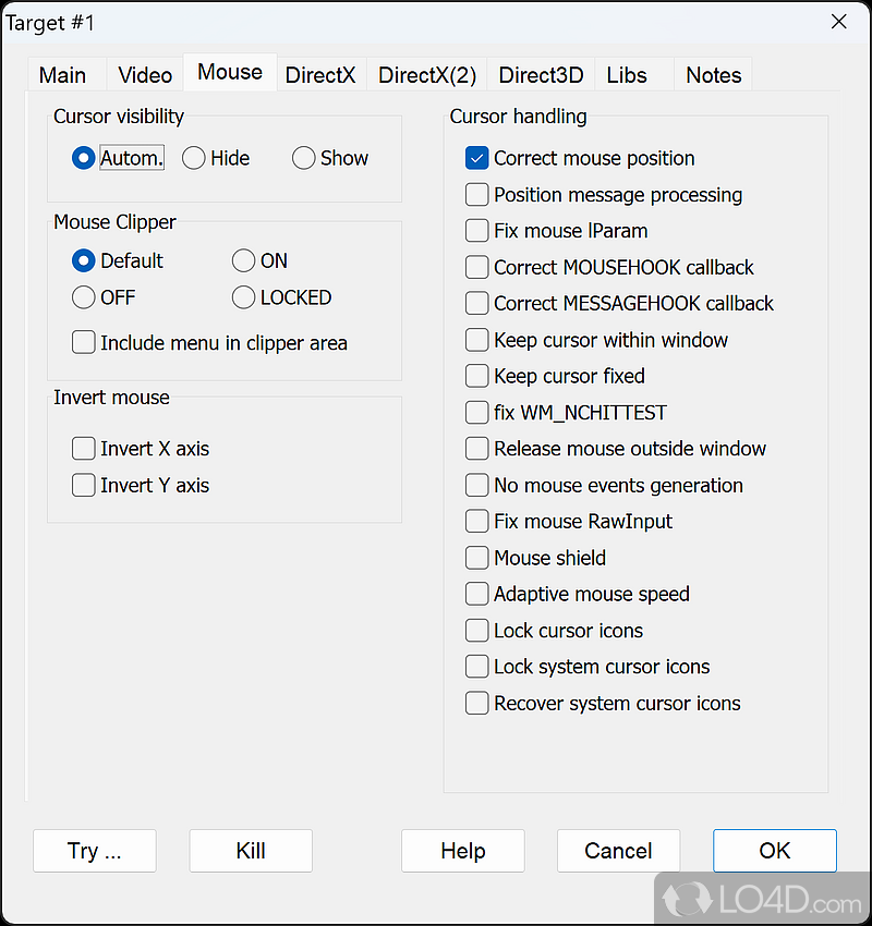 A handy utility for toggling Windowed mode - Screenshot of DxWnd