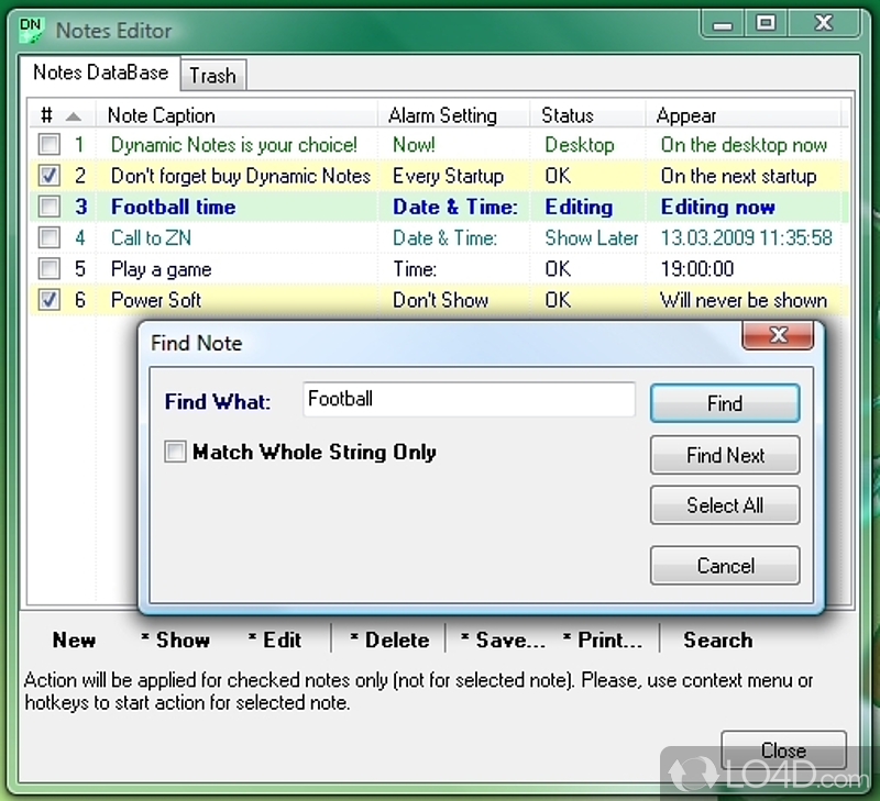 Dynamic Notes screenshot