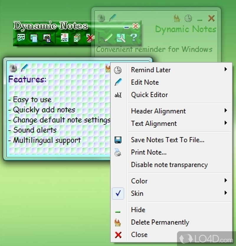 Minimalistic looks - Screenshot of Dynamic Notes