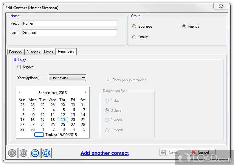 E-Z Contact Book screenshot