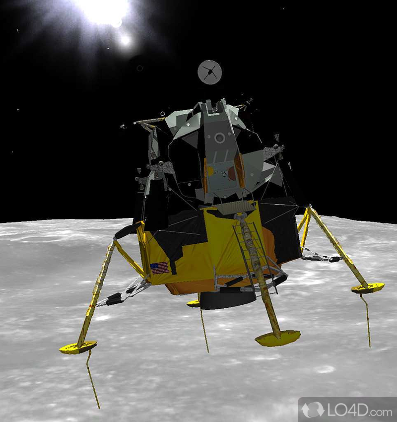 3D lunar landing simulator of Apollo missions - Screenshot of Eagle Lander 3D