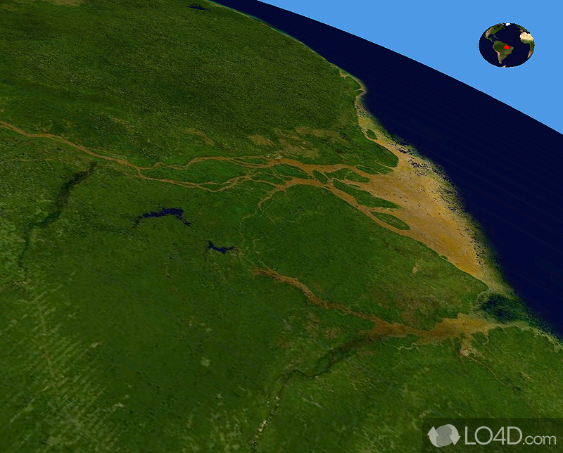 Visualize Earth in a real-time 3D perspective - Screenshot of Earth3D