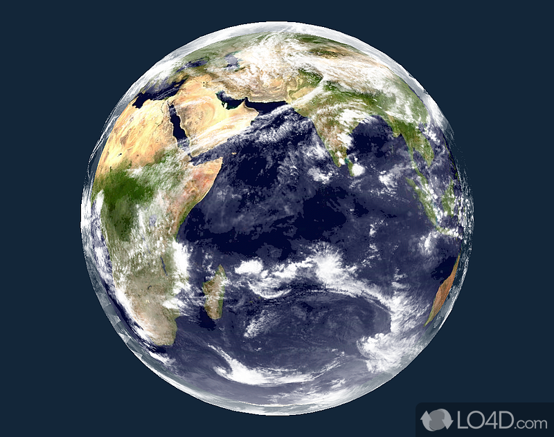 For visualizing Earth in real-time in 3D viewing mode, that lets you import additional links with satellite images - Screenshot of Earth3D