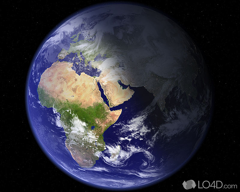 Provides high-detail views of the Earth at day and night - Screenshot of Earthview