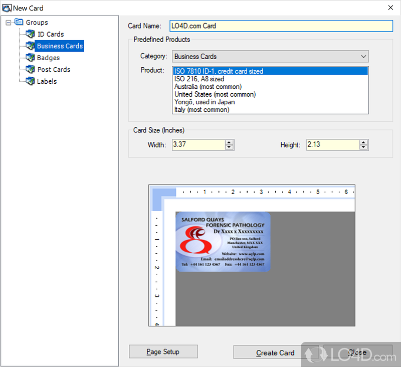 Comprises only a basic set of tools - Screenshot of Easy Card Creator Free