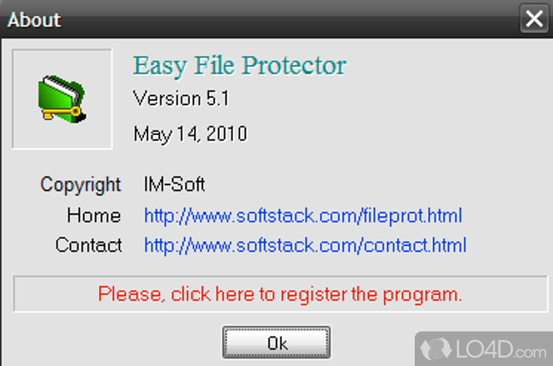 Password protect files and folders - Screenshot of Easy File Protector