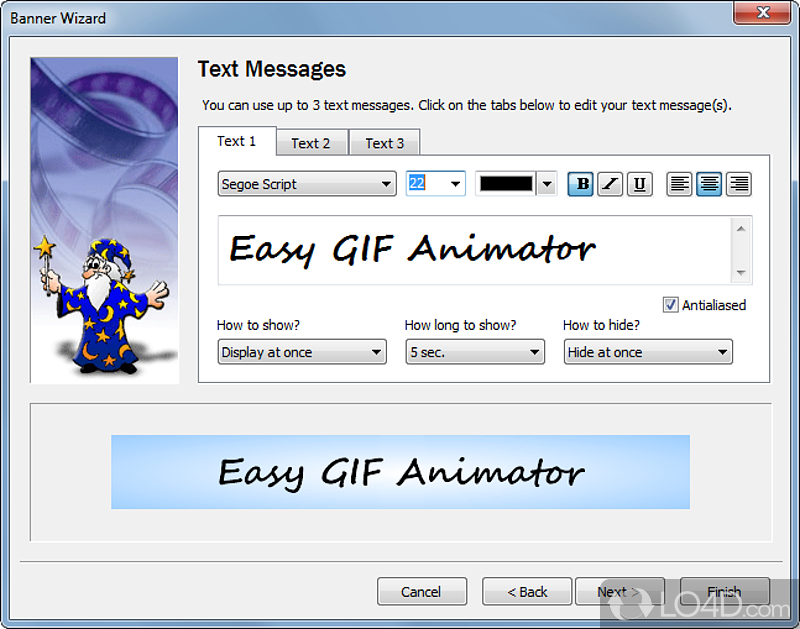 Bring your web page to life with animated GIFs - Screenshot of Easy GIF Animator