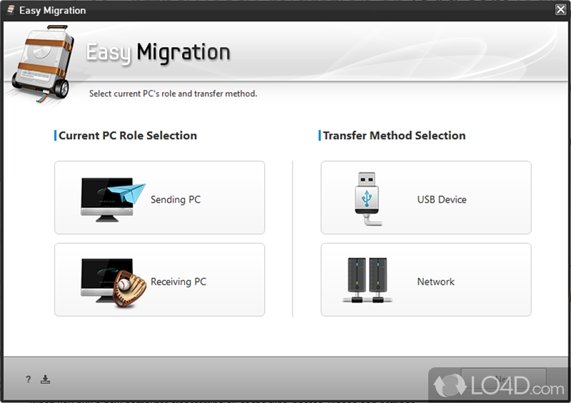 Collects documents, photos and even web history for migration - Screenshot of Easy Migration