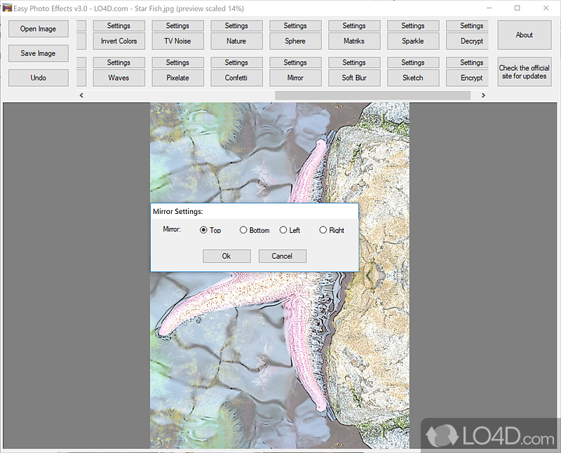 Photo Effects is a freeware photo editor - Screenshot of Easy Photo Effects