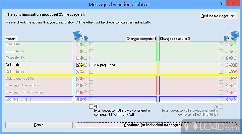 An overall good data synchronizer - Screenshot of Easy2Sync for Files