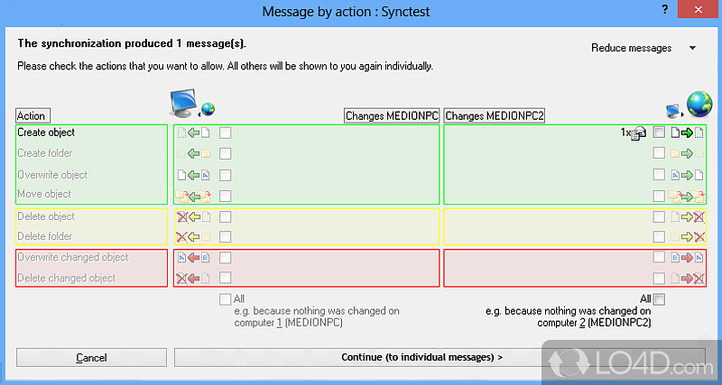 Filter objects and back up significant data - Screenshot of Easy2Sync for Outlook