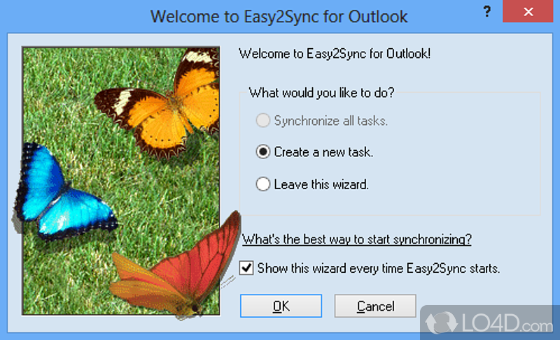 Software utility that can synchronize Outlook emails, contacts - Screenshot of Easy2Sync for Outlook