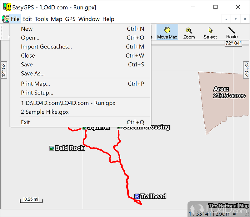 Organize your GPS content - Screenshot of EasyGPS