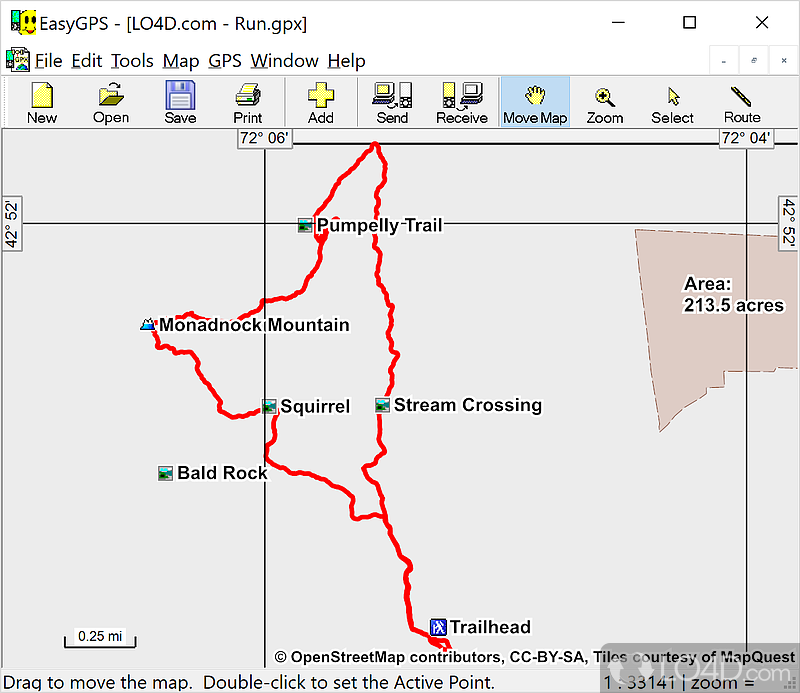 Program helps you quickly and easily generate, manage - Screenshot of EasyGPS
