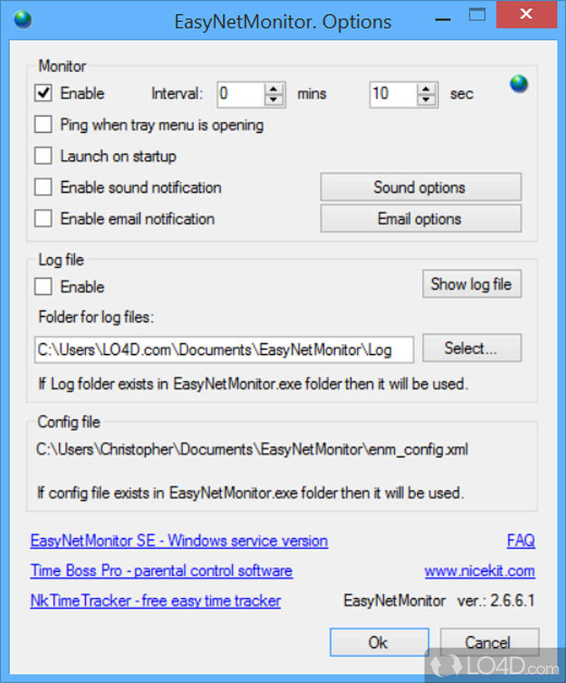 Small network monitoring and information tool for local networks - Screenshot of EasyNetMonitor