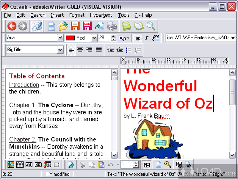 Create eBooks, save them to PC using whatever file format best suits needs - Screenshot of eBooksWriter LITE